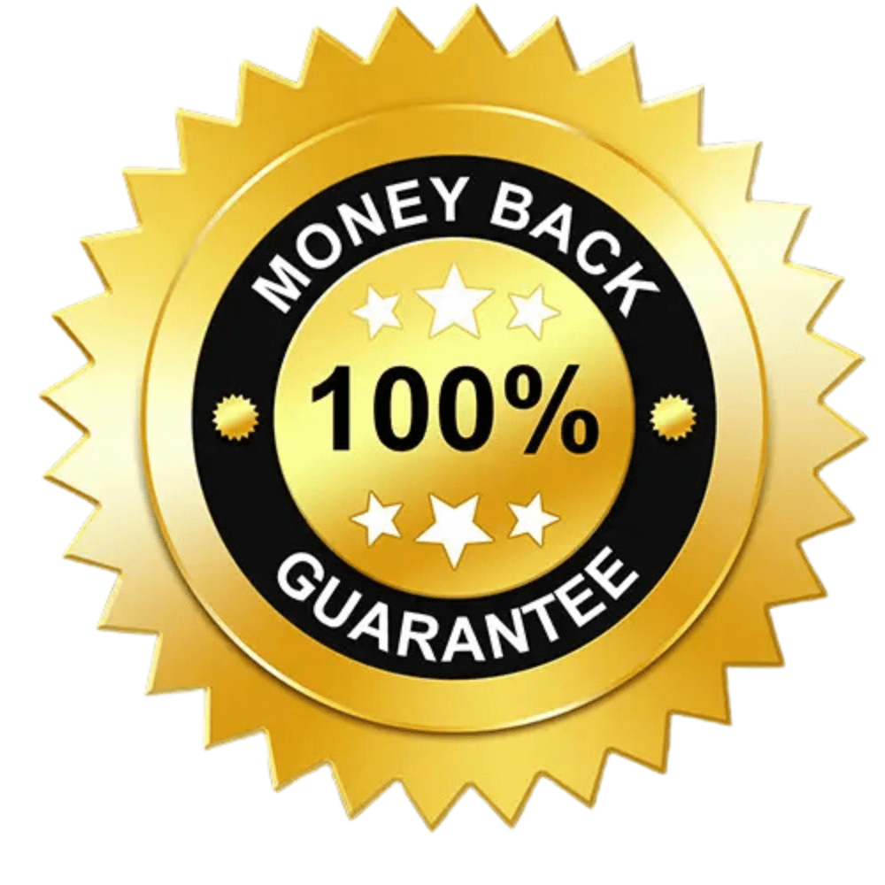 100 percent money back guarantee